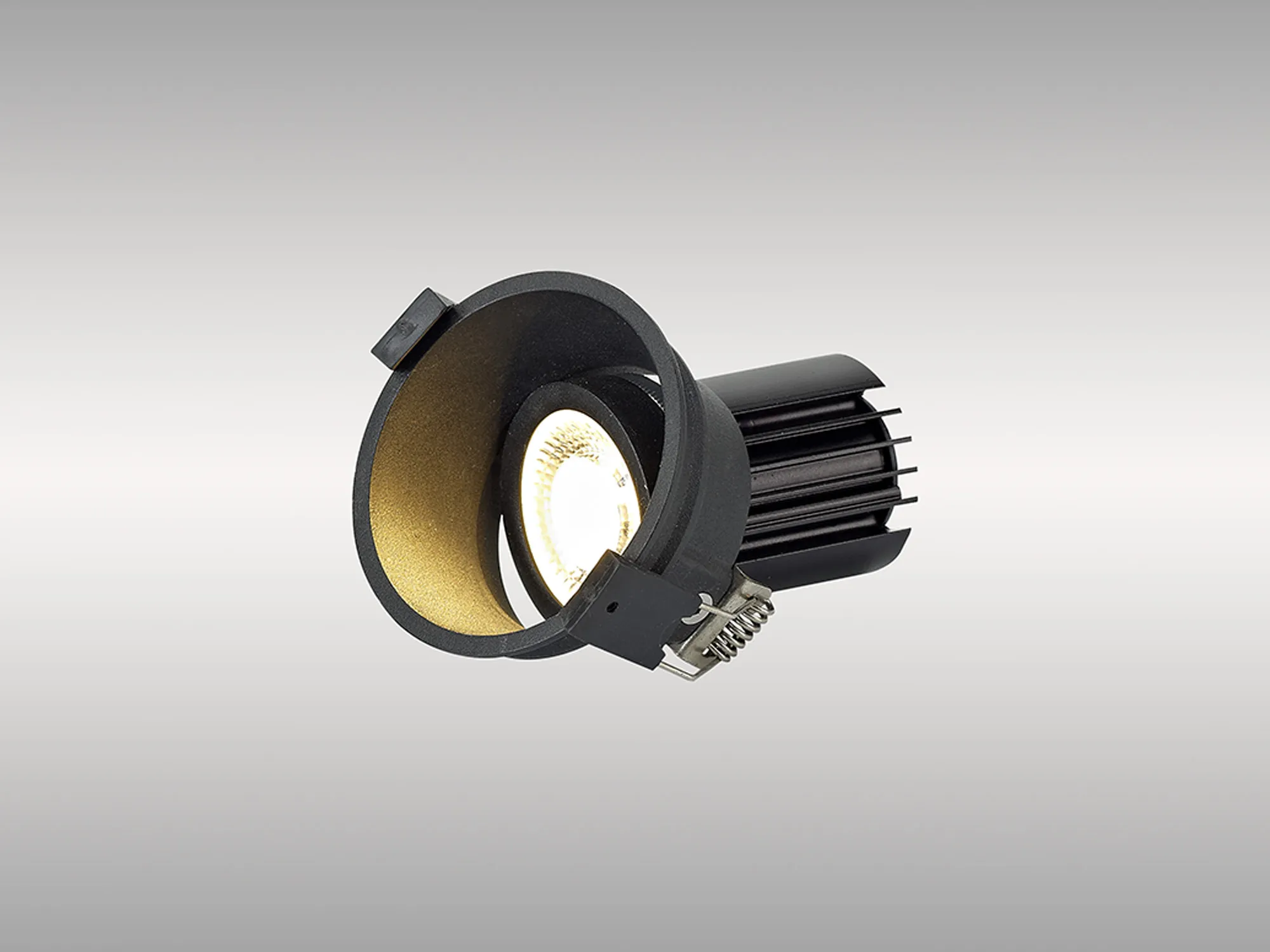 DM201739  Bania A 12 Powered by Tridonic  12W 2700K 1200lm 24° CRI>90 LED Engine, 350mA Black Adjustable Recessed Spotlight, IP20
